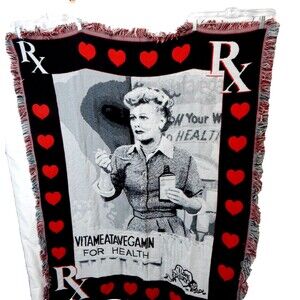 I LOVE LUCY Vitameatavegamin 45x58 Throw Blanket The Northwest Co. USA